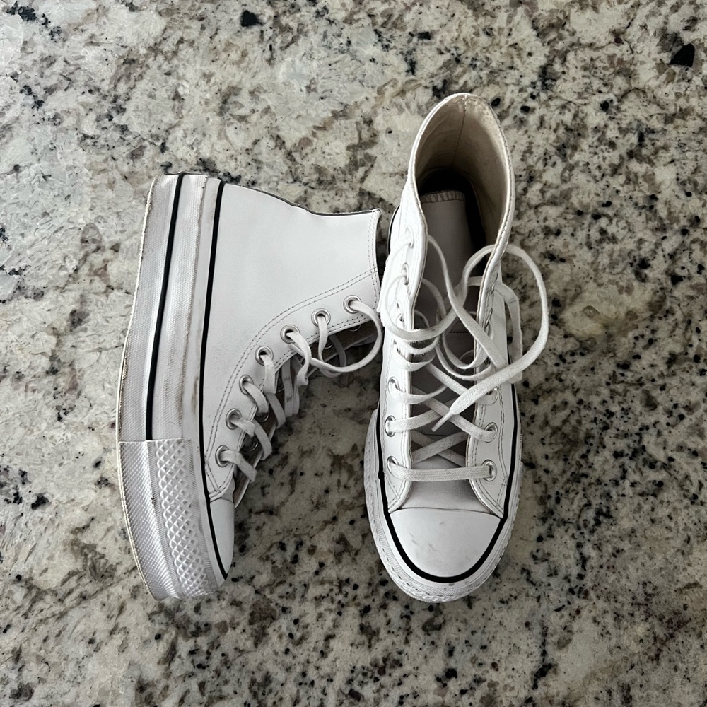 White Leather Converse